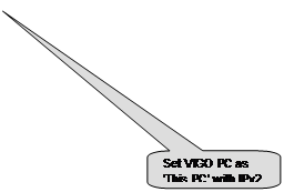 Rounded Rectangular Callout: Set VIGO PC as This PC with IPv2 